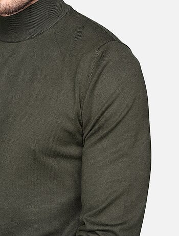 Pull col montant manches longues