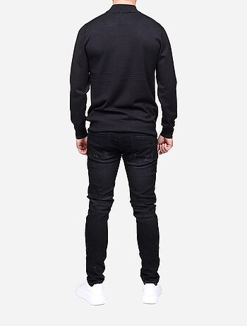 Pull col montant manches longues