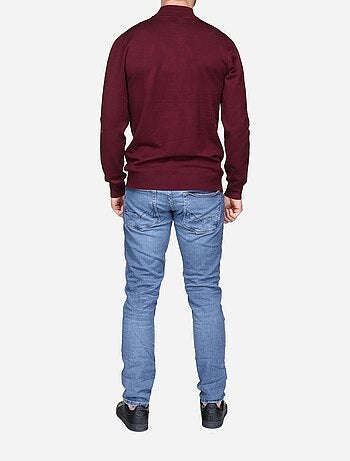 Pull col montant manches longues