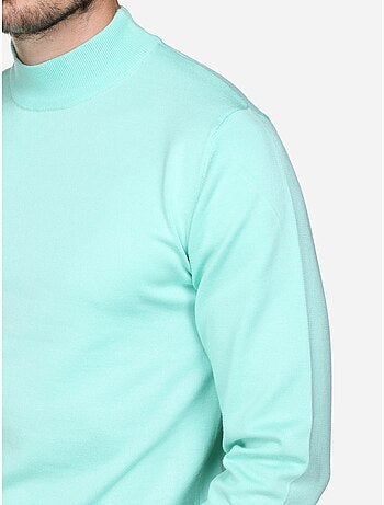 Pull col montant manches longues