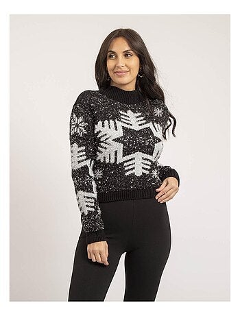 Pull col montant métallisé fantaisie KANA