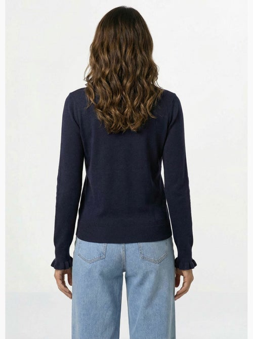 Pull col montant plissé maille plumetis - AFIBEL - Kiabi