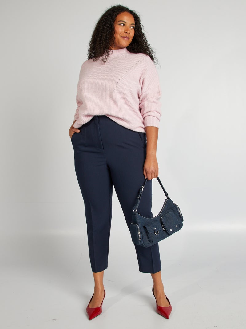 Pull col montant Rose - Kiabi