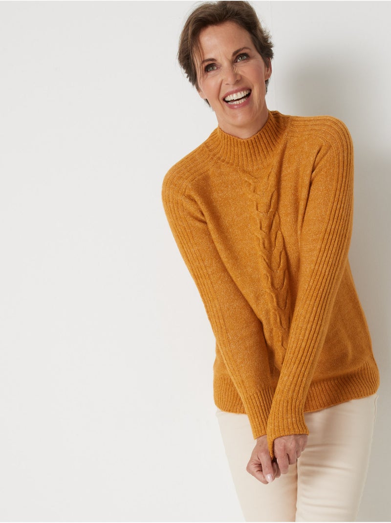 Pull col montant torsadé - DAXON Moutarde - Kiabi