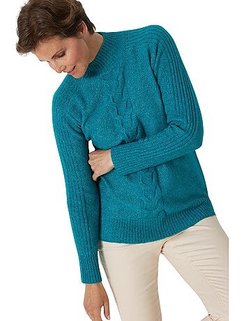 Pull col montant torsadé