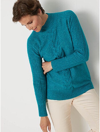 Pull col montant torsadé