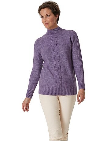 Pull col montant torsadé