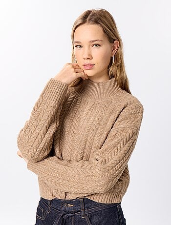 Pull col montant uni