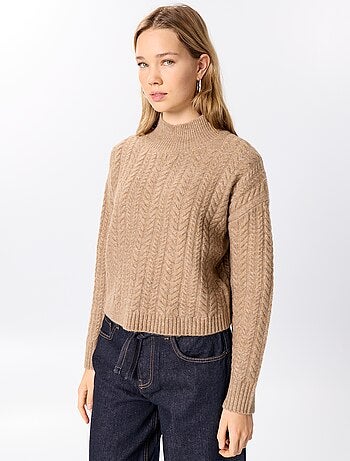 Pull col montant uni