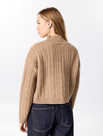 Pull col montant uni