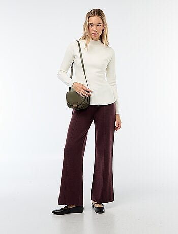Pull col montant uni