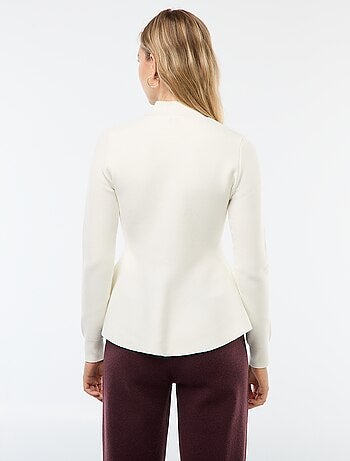 Pull col montant uni