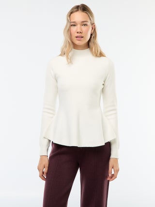 Pull col montant uni