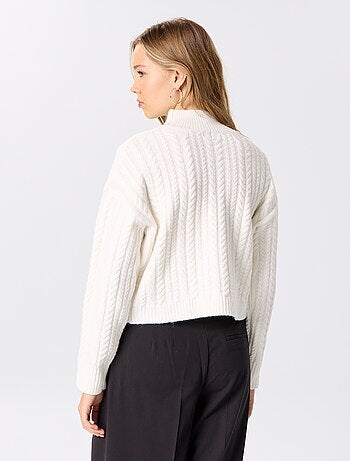 Pull col montant uni