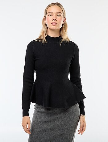 Pull col montant uni