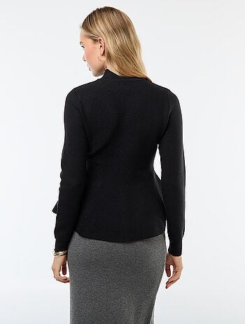 Pull col montant uni