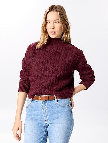 Pull col montant uni