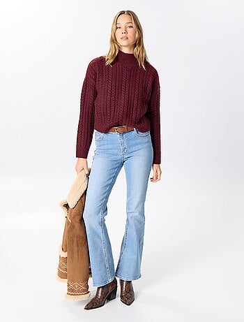Pull col montant uni