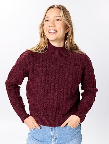 Pull col montant uni