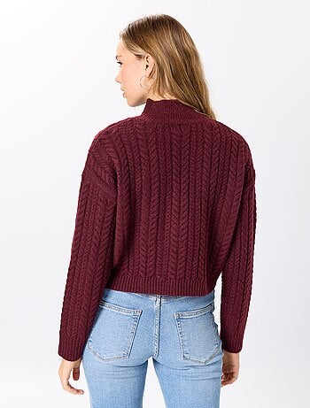 Pull col montant uni