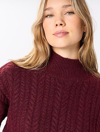 Pull col montant uni