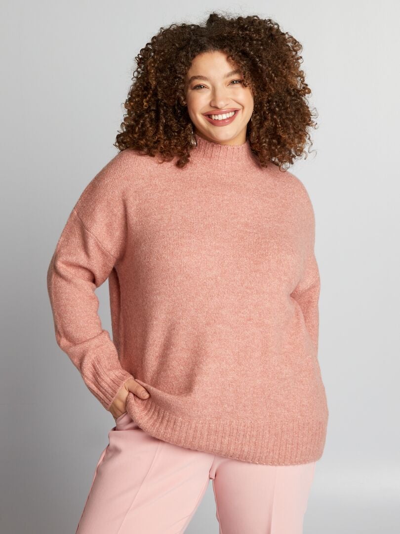 Pull Col Roulé COMMA - Rose Baies Taille 42 - Occasion Très Bon état