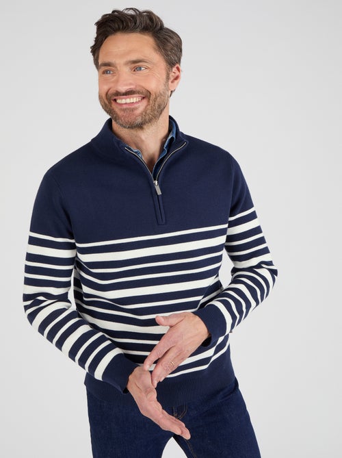 Pull col montant zippé - Damart - Kiabi