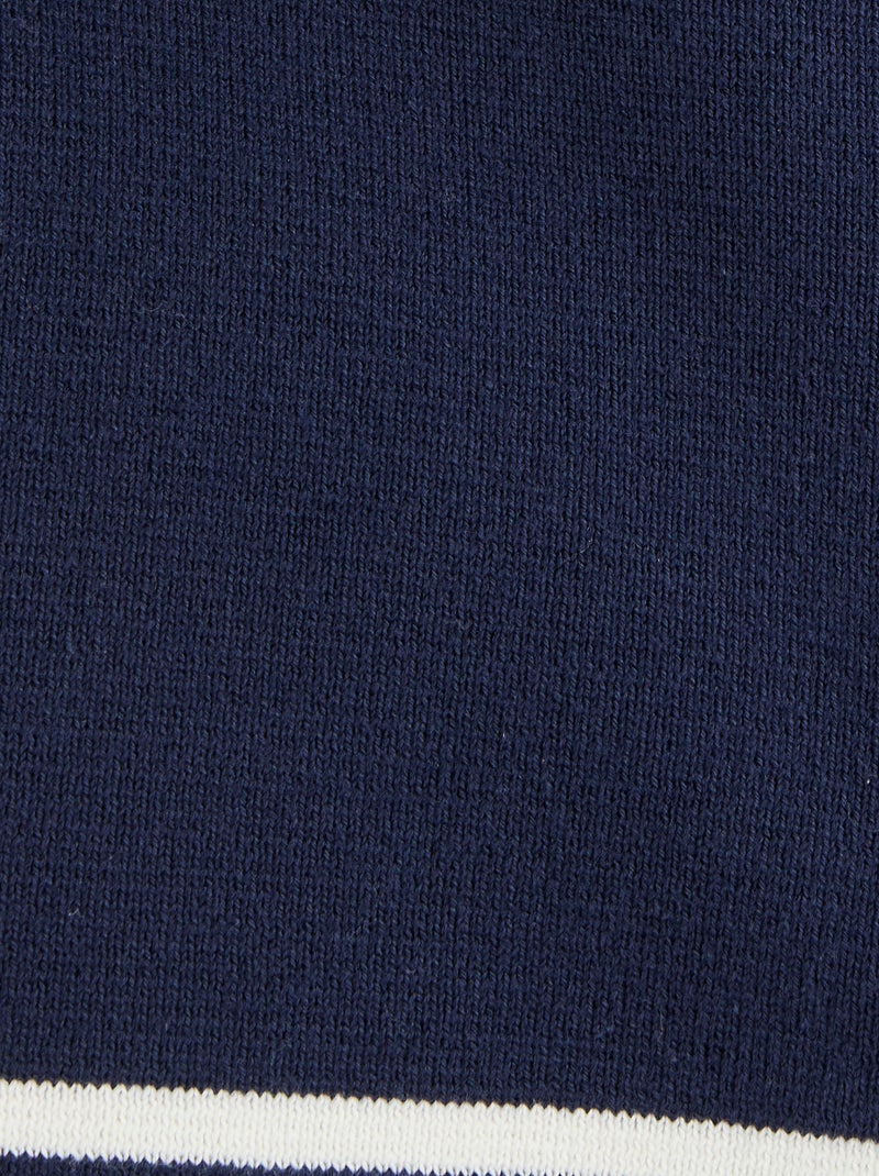 Pull col montant zippé - Damart Bleu marine - Kiabi