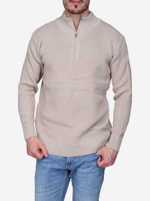 Pull col montant zippé - Kenzarro - Kiabi