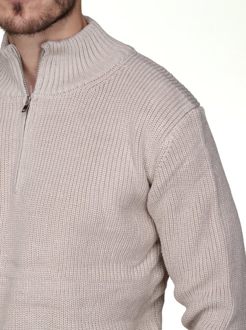 Pull col montant zippé - Kenzarro - Kiabi