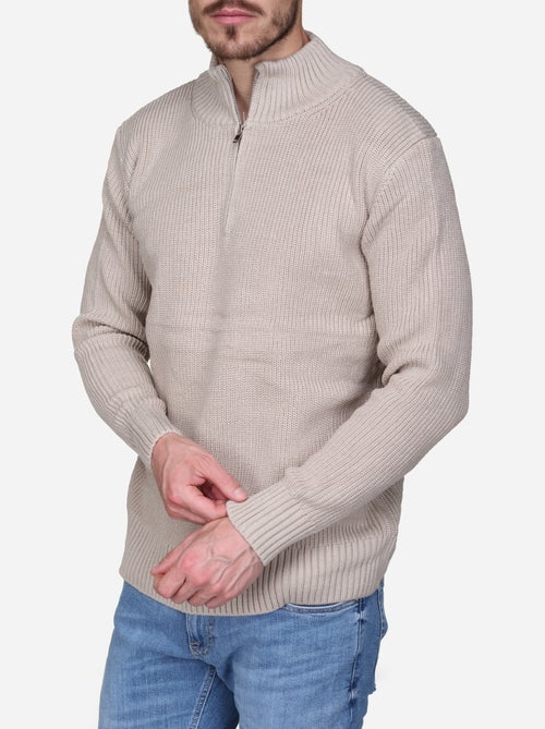 Pull col montant zippé - Kenzarro - Kiabi