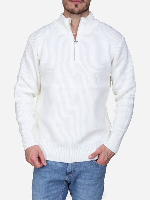 Pull col montant zippé - Kenzarro - Kiabi