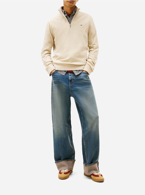 Pull col montant zippé - Tommy jeans - Kiabi