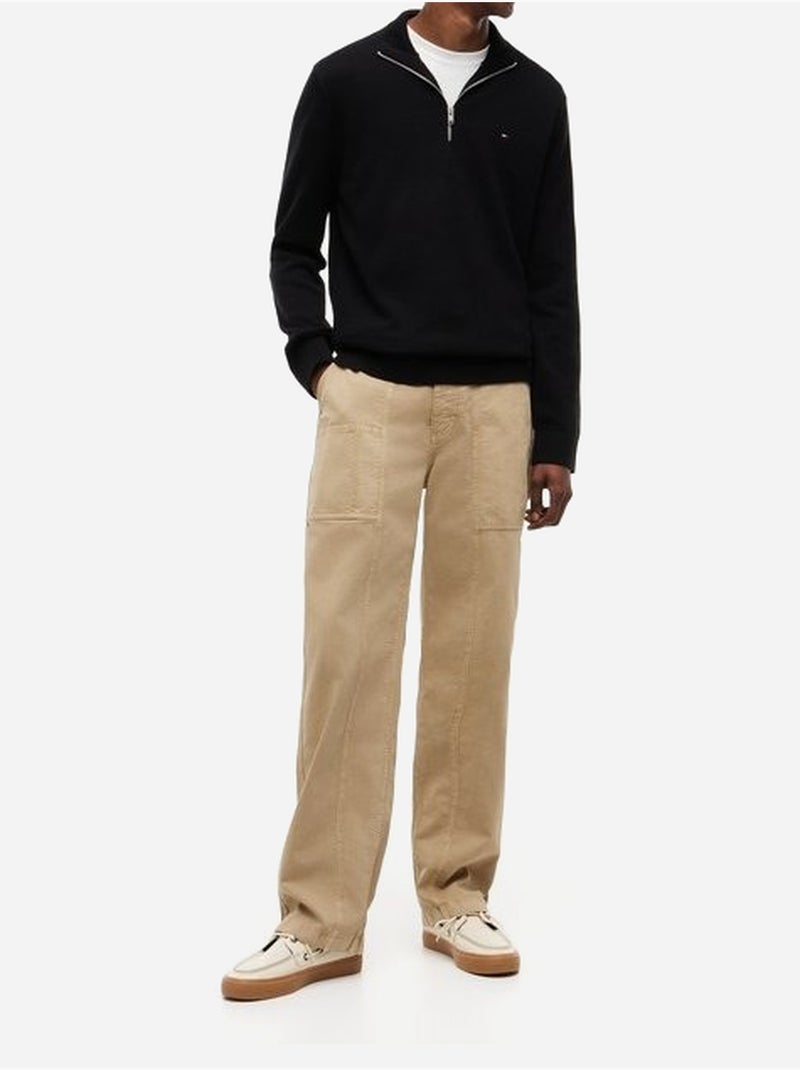 Pull col montant zippé - tommy jeans Noir - Kiabi
