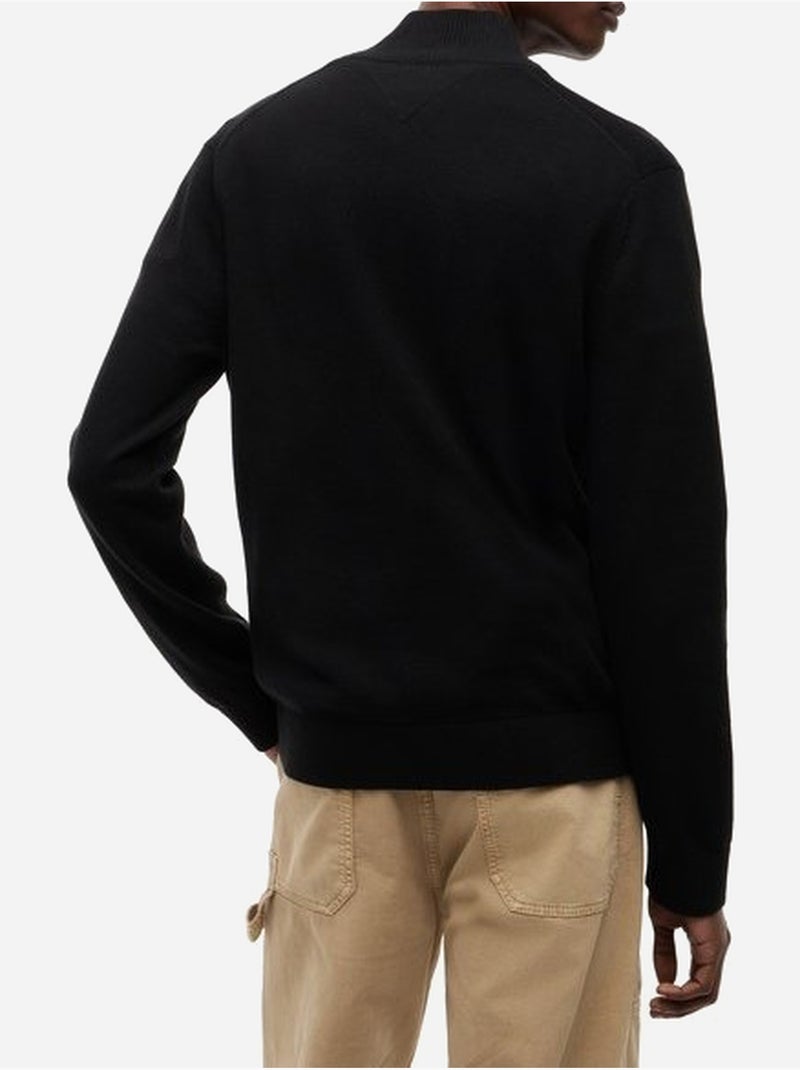 Pull col montant zippé - tommy jeans Noir - Kiabi