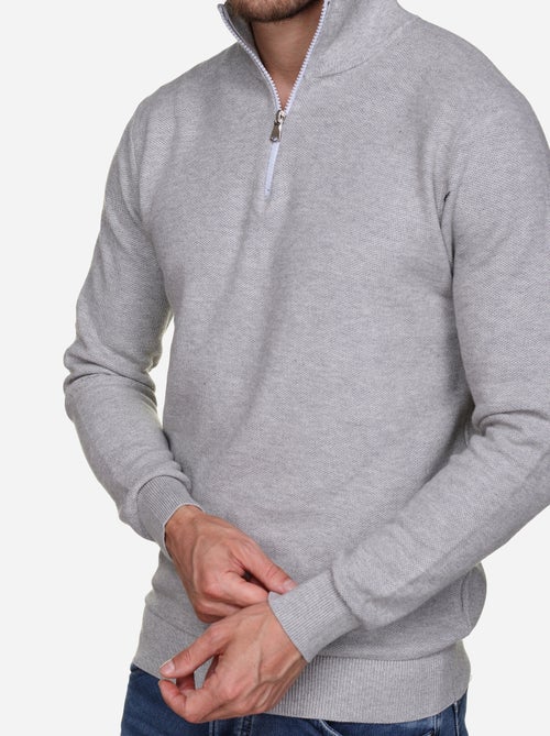 Pull col montant zippé - Yves Enzo - Kiabi