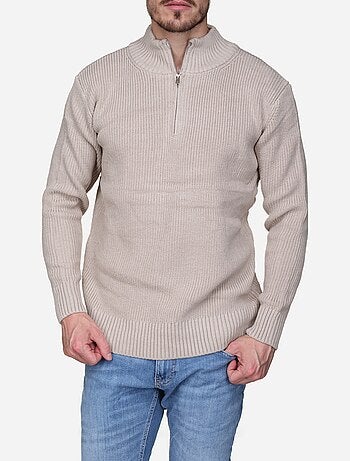 Pull col montant zippé