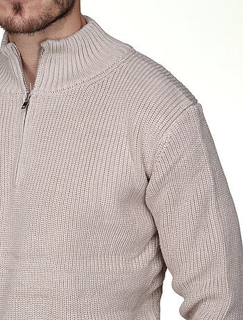Pull col montant zippé