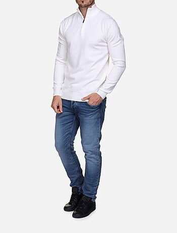 Pull col montant zippé