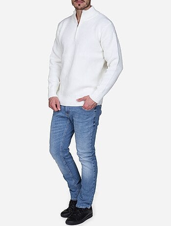Pull col montant zippé