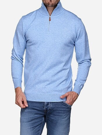 Pull col montant zippé