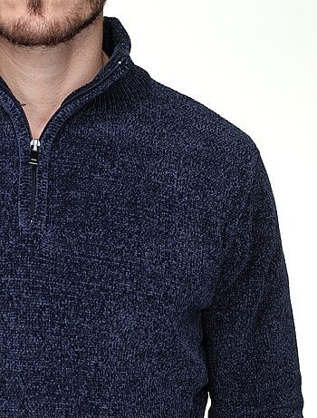 Pull col montant zippé