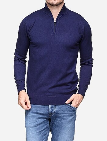 Pull col montant zippé