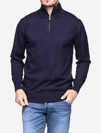 Pull col montant zippé