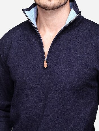 Pull col montant zippé