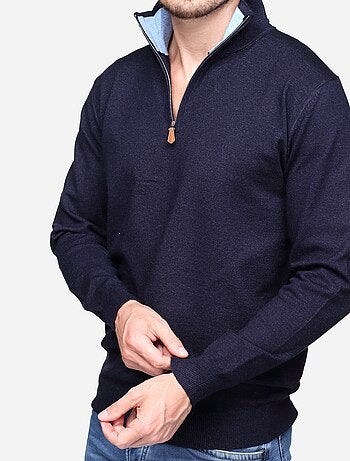 Pull col montant zippé