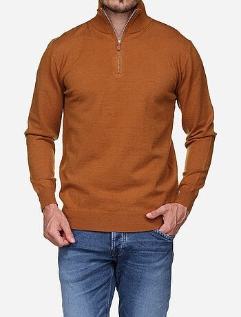 Pull col montant zippé