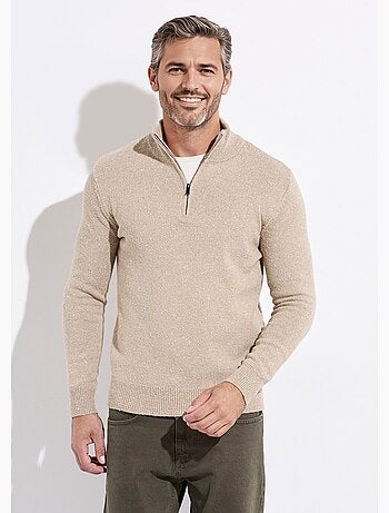Pull col montant zippé, coupe ajustée - AFIBEL