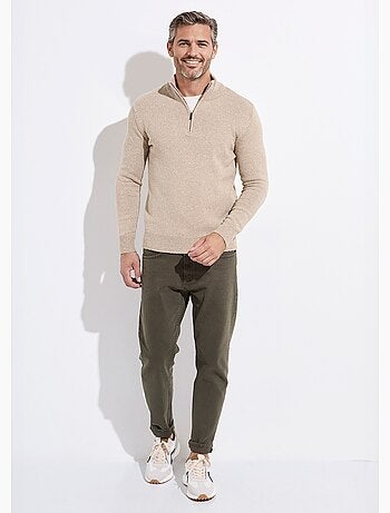 Pull col montant zippé, coupe ajustée - AFIBEL