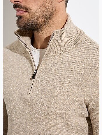Pull col montant zippé, coupe ajustée - AFIBEL